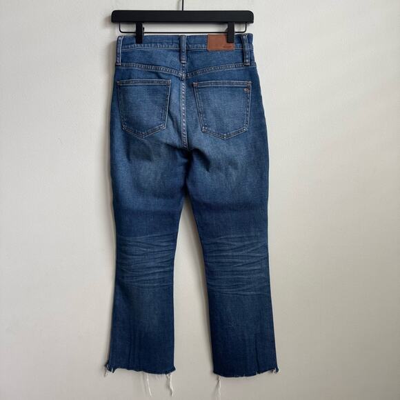 Madewell Cali Demi Boot Raw Hem Patchwork Jeans 26 - Picture 9 of 14